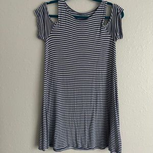 Abercrombie & Fitch size Small Blue White stripe swing dress